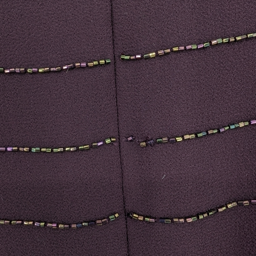 Cameron Blake by Mon Cheri Formal Long Dress Beaded Mother of the Bride Purple 6 - Picture 8 of 9